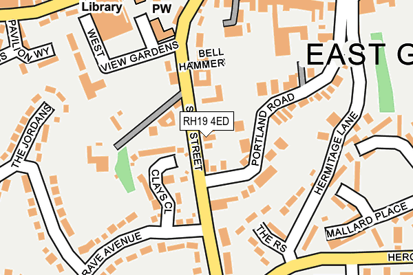 RH19 4ED map - OS OpenMap – Local (Ordnance Survey)