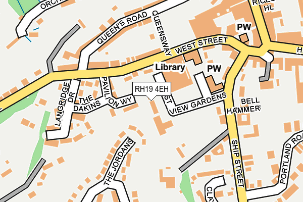 RH19 4EH map - OS OpenMap – Local (Ordnance Survey)
