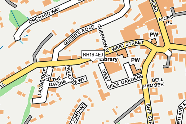 RH19 4EJ map - OS OpenMap – Local (Ordnance Survey)