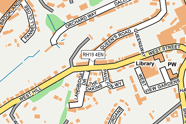 RH19 4EN map - OS OpenMap – Local (Ordnance Survey)
