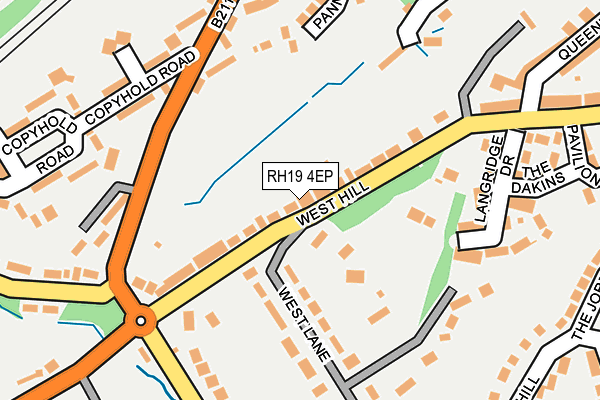 RH19 4EP map - OS OpenMap – Local (Ordnance Survey)