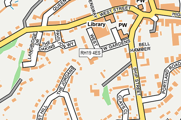 RH19 4ES map - OS OpenMap – Local (Ordnance Survey)