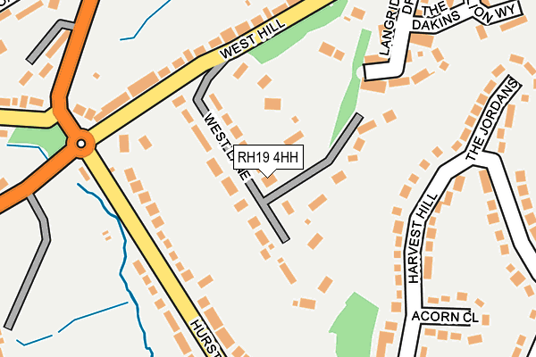 RH19 4HH map - OS OpenMap – Local (Ordnance Survey)