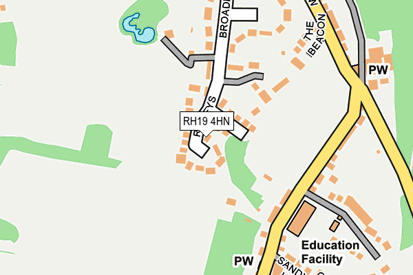 RH19 4HN map - OS OpenMap – Local (Ordnance Survey)