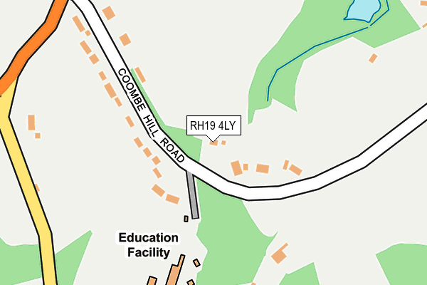 RH19 4LY map - OS OpenMap – Local (Ordnance Survey)