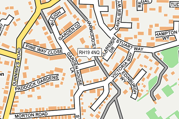 RH19 4NQ map - OS OpenMap – Local (Ordnance Survey)