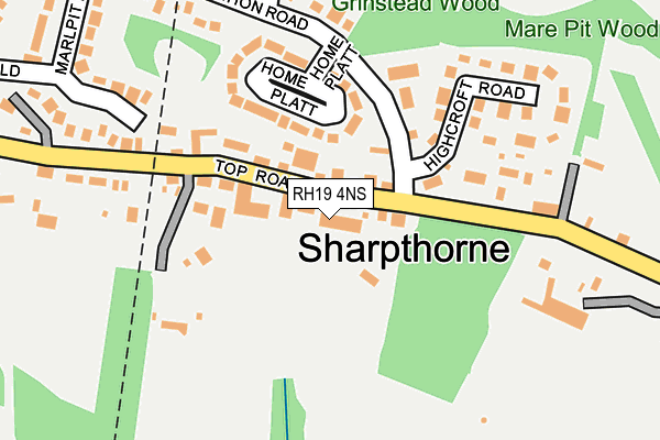 RH19 4NS map - OS OpenMap – Local (Ordnance Survey)