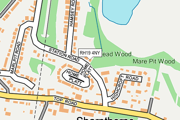 RH19 4NY map - OS OpenMap – Local (Ordnance Survey)