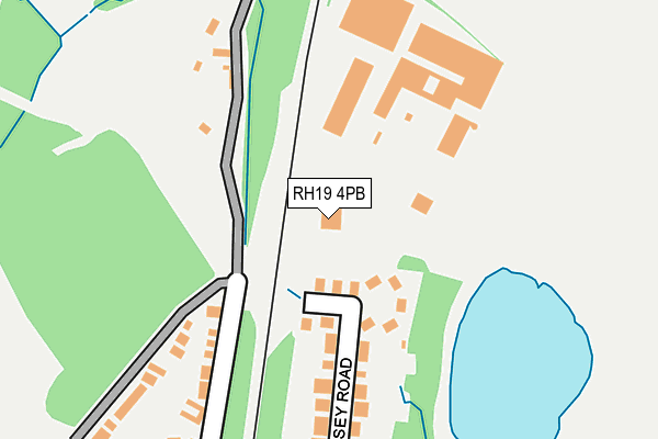 RH19 4PB map - OS OpenMap – Local (Ordnance Survey)