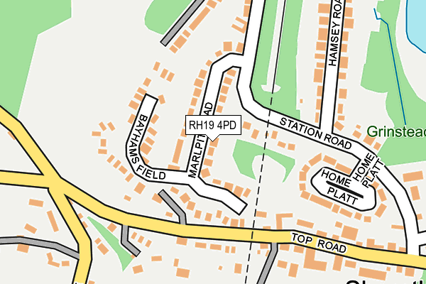 RH19 4PD map - OS OpenMap – Local (Ordnance Survey)