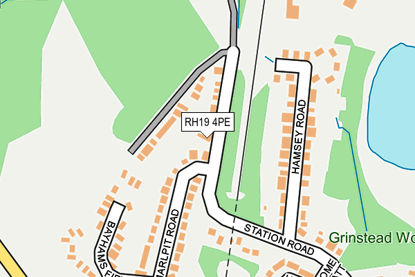 RH19 4PE map - OS OpenMap – Local (Ordnance Survey)