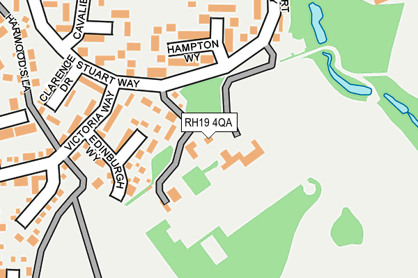 RH19 4QA map - OS OpenMap – Local (Ordnance Survey)