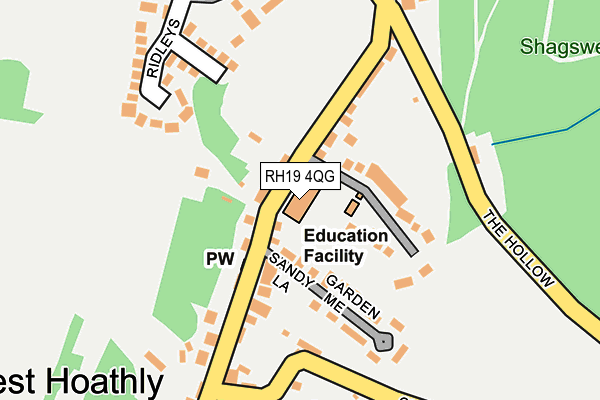 RH19 4QG map - OS OpenMap – Local (Ordnance Survey)