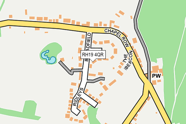 RH19 4QR map - OS OpenMap – Local (Ordnance Survey)