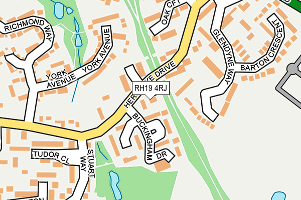 RH19 4RJ map - OS OpenMap – Local (Ordnance Survey)