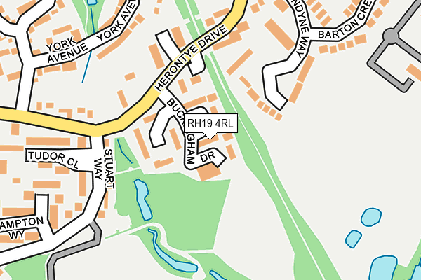 RH19 4RL map - OS OpenMap – Local (Ordnance Survey)
