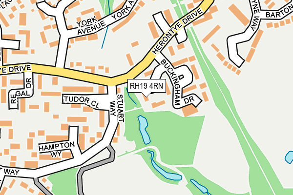 RH19 4RN map - OS OpenMap – Local (Ordnance Survey)