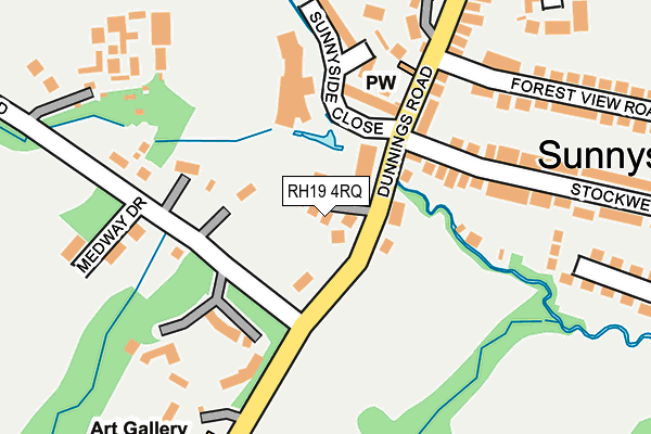 RH19 4RQ map - OS OpenMap – Local (Ordnance Survey)