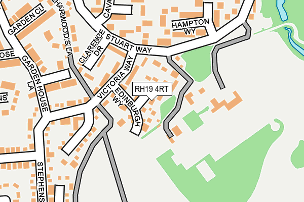 RH19 4RT map - OS OpenMap – Local (Ordnance Survey)