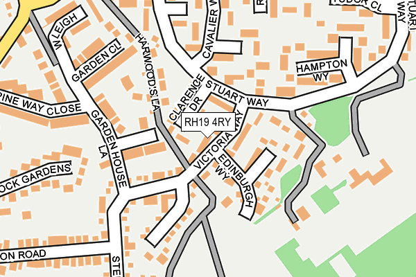 RH19 4RY map - OS OpenMap – Local (Ordnance Survey)