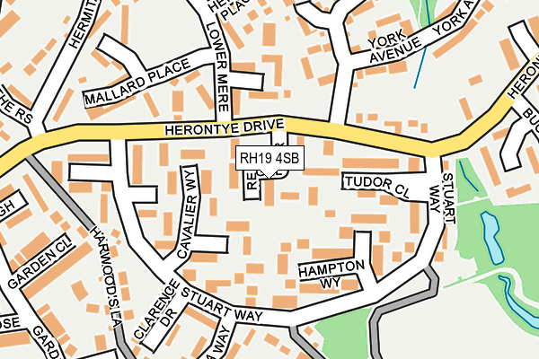 RH19 4SB map - OS OpenMap – Local (Ordnance Survey)