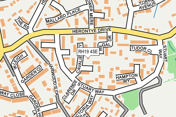 RH19 4SE map - OS OpenMap – Local (Ordnance Survey)
