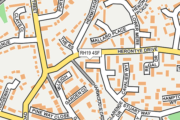 RH19 4SF map - OS OpenMap – Local (Ordnance Survey)