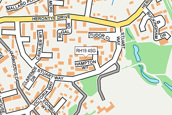RH19 4SG map - OS OpenMap – Local (Ordnance Survey)
