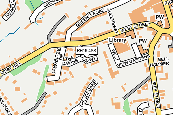 RH19 4SS map - OS OpenMap – Local (Ordnance Survey)