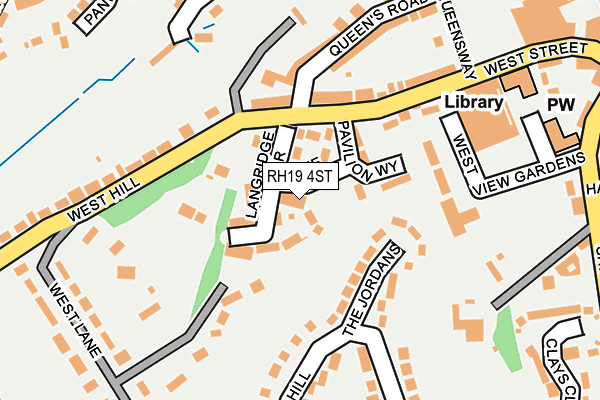 RH19 4ST map - OS OpenMap – Local (Ordnance Survey)
