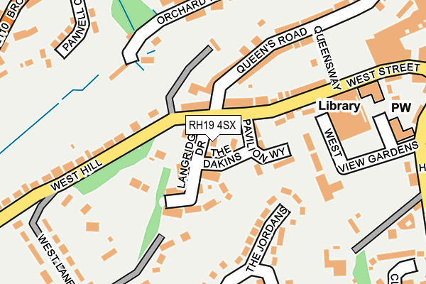 RH19 4SX map - OS OpenMap – Local (Ordnance Survey)