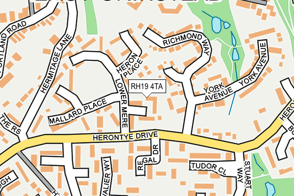 RH19 4TA map - OS OpenMap – Local (Ordnance Survey)
