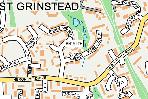 RH19 4TH map - OS OpenMap – Local (Ordnance Survey)