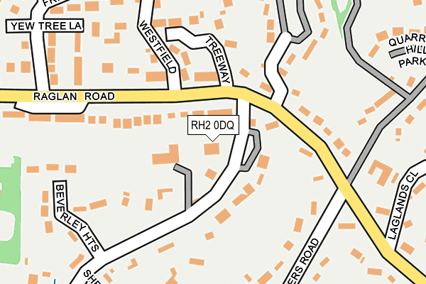 RH2 0DQ map - OS OpenMap – Local (Ordnance Survey)