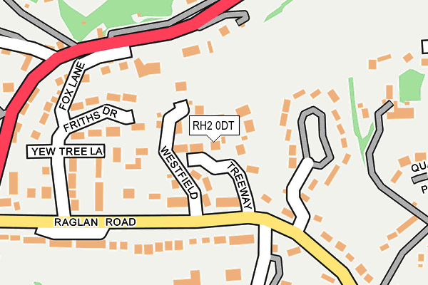 RH2 0DT map - OS OpenMap – Local (Ordnance Survey)