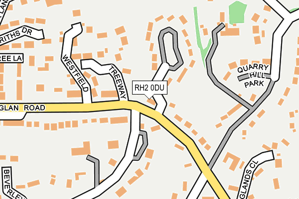 RH2 0DU map - OS OpenMap – Local (Ordnance Survey)