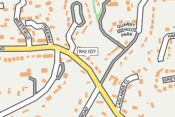 RH2 0DY map - OS OpenMap – Local (Ordnance Survey)