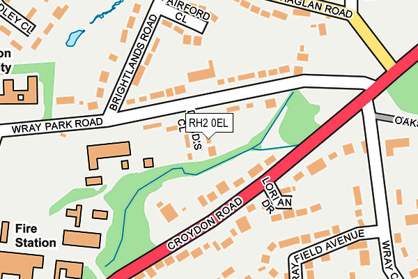 RH2 0EL map - OS OpenMap – Local (Ordnance Survey)