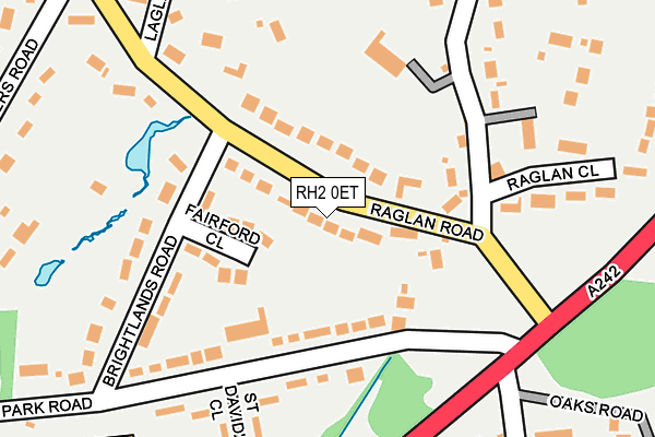 RH2 0ET map - OS OpenMap – Local (Ordnance Survey)