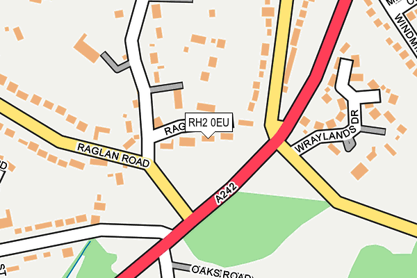 RH2 0EU map - OS OpenMap – Local (Ordnance Survey)