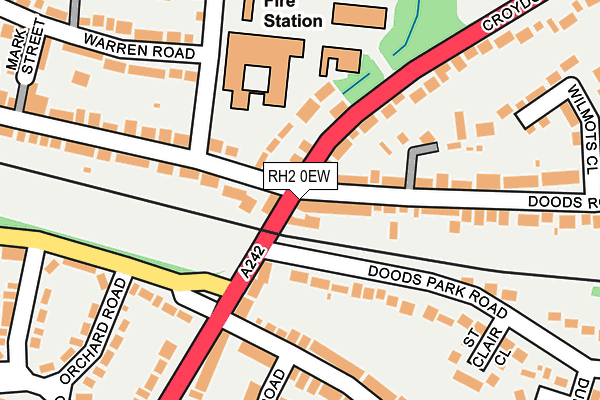 RH2 0EW map - OS OpenMap – Local (Ordnance Survey)