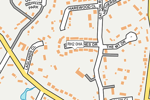 RH2 0HA map - OS OpenMap – Local (Ordnance Survey)