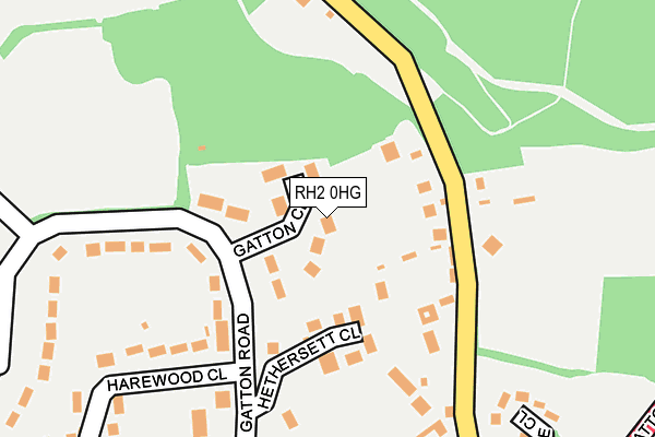 RH2 0HG map - OS OpenMap – Local (Ordnance Survey)