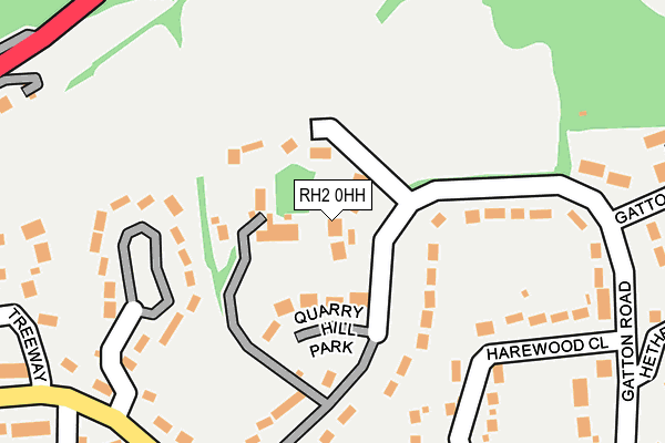 RH2 0HH map - OS OpenMap – Local (Ordnance Survey)