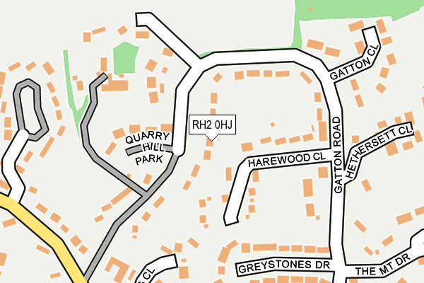 RH2 0HJ map - OS OpenMap – Local (Ordnance Survey)