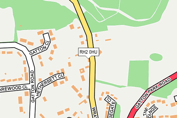 RH2 0HU map - OS OpenMap – Local (Ordnance Survey)