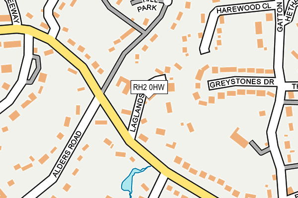 RH2 0HW map - OS OpenMap – Local (Ordnance Survey)