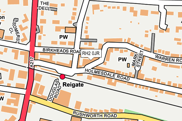 RH2 0JR map - OS OpenMap – Local (Ordnance Survey)
