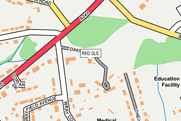 RH2 0LE map - OS OpenMap – Local (Ordnance Survey)