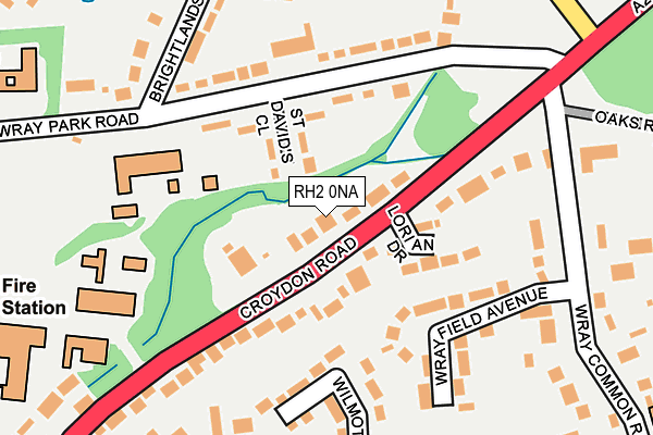 RH2 0NA map - OS OpenMap – Local (Ordnance Survey)